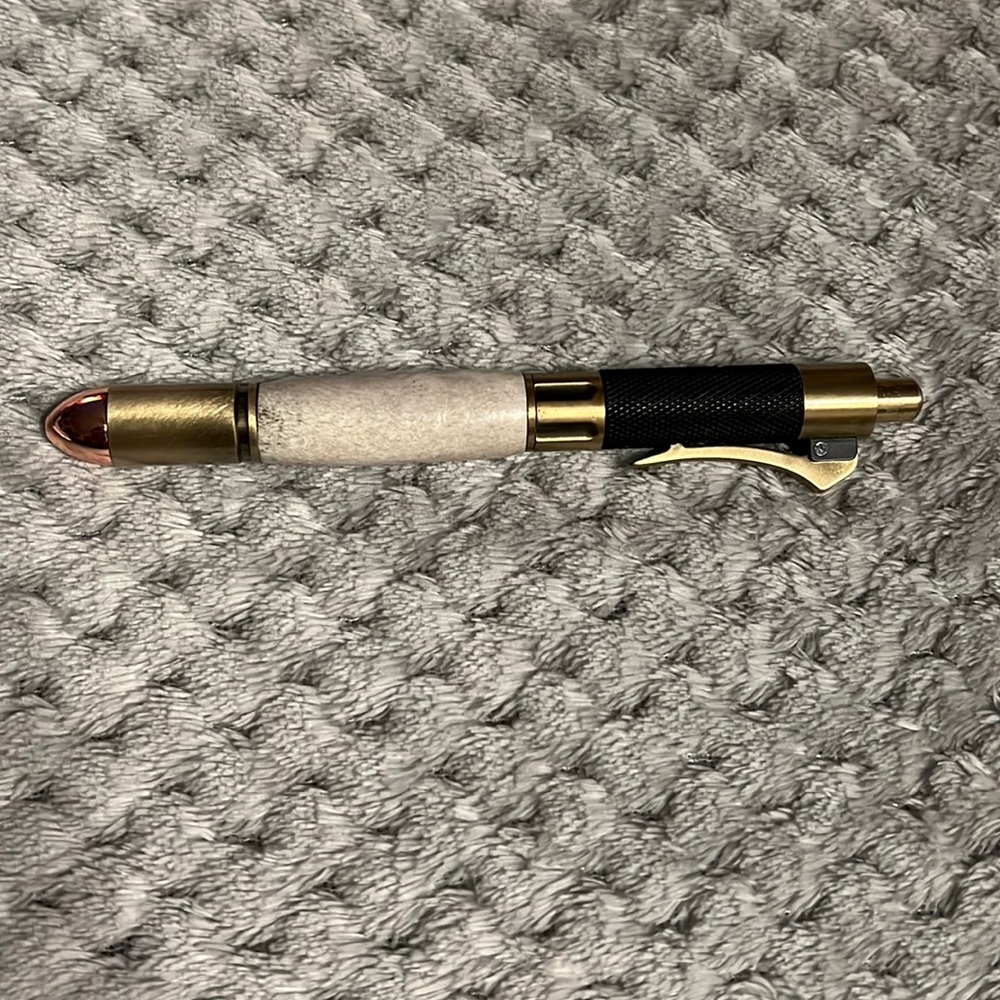 Hand crafted bullet pen